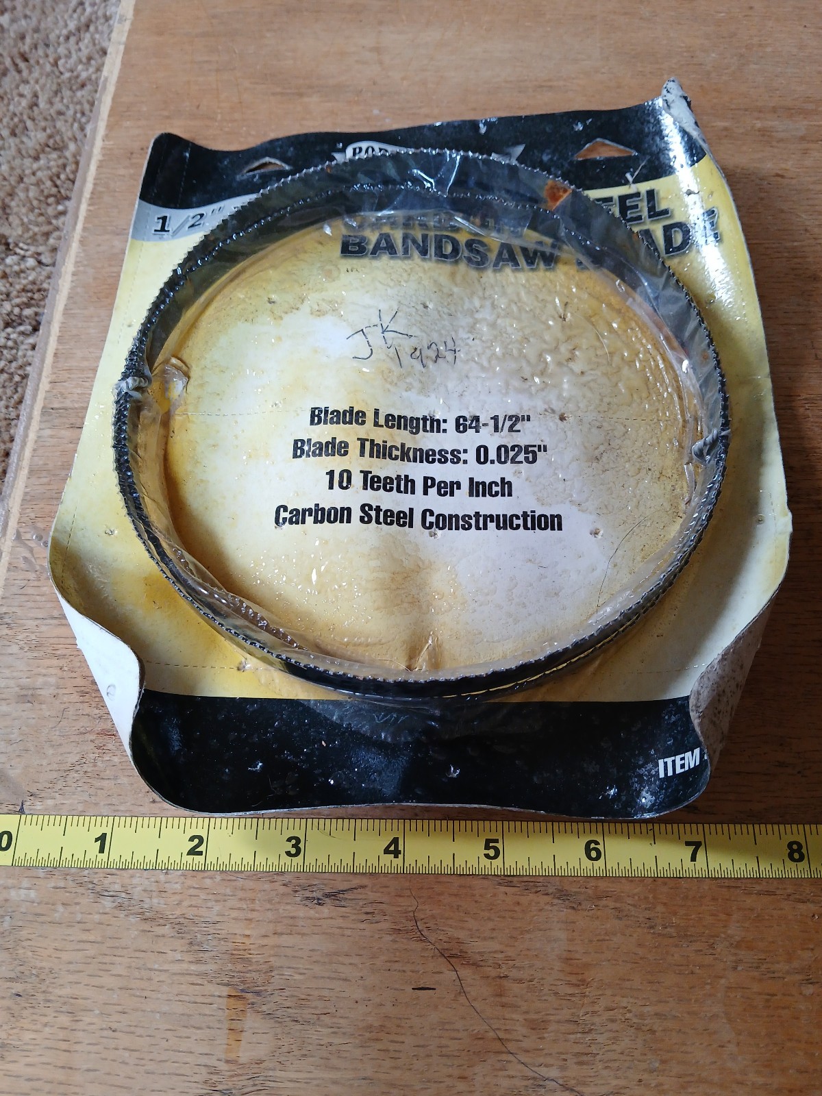 Portland Saw Bandsaw Blade, Length 64 1/2″ – NOS