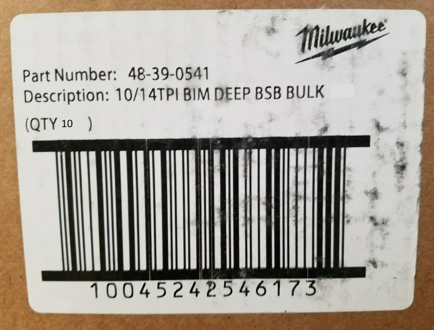 44-7/8″ X 10/14 VP Deep Cut Band Saw Blade Milwaukee 48-39-0541 Bulk Lot of 10