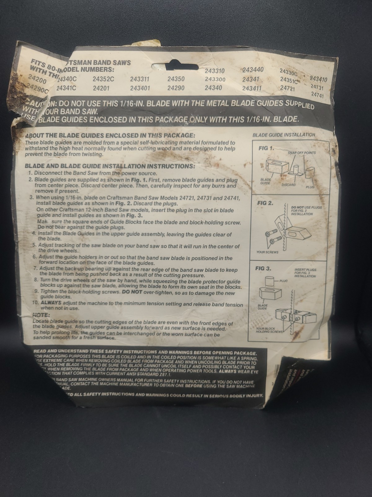 Sears Craftsman Band Saw Blade Model 926591