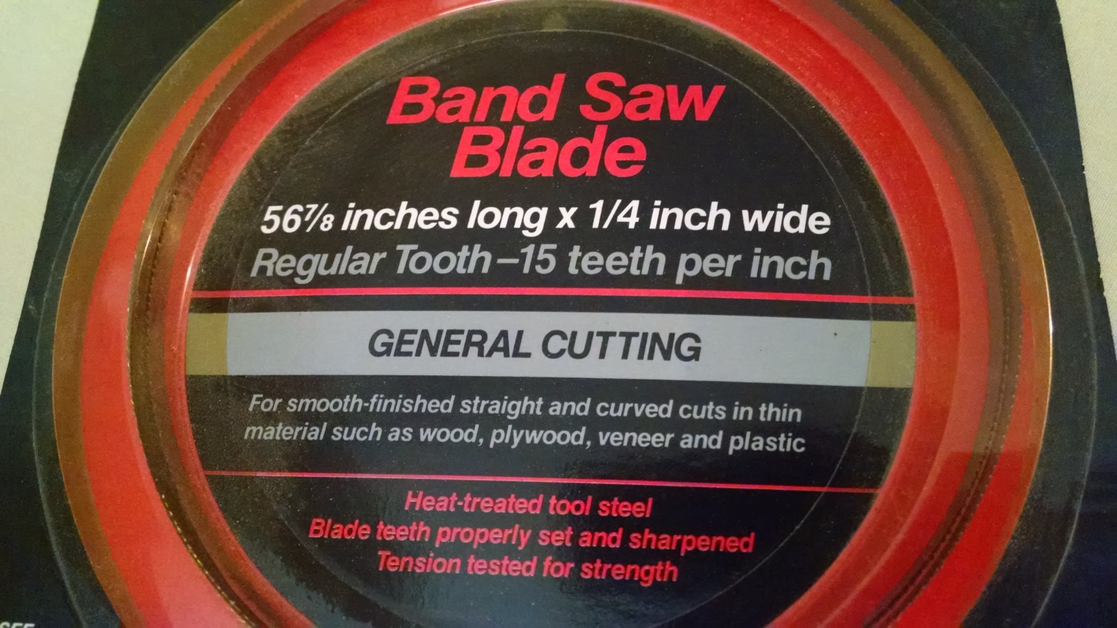 Band Saw Blade Craftsman 926651 General Cutting Regular Tooth 15 p/in 56 7/8″