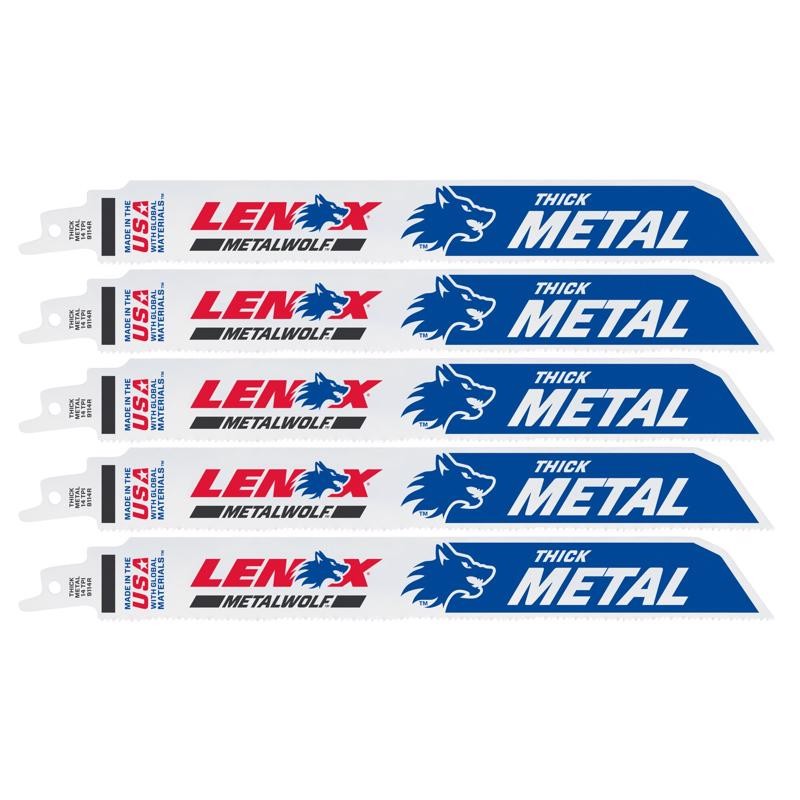 Lenox 201789114R 14 TPI Bi-Metal Straighter Cuts Reciprocating Saw Blade 9 in.