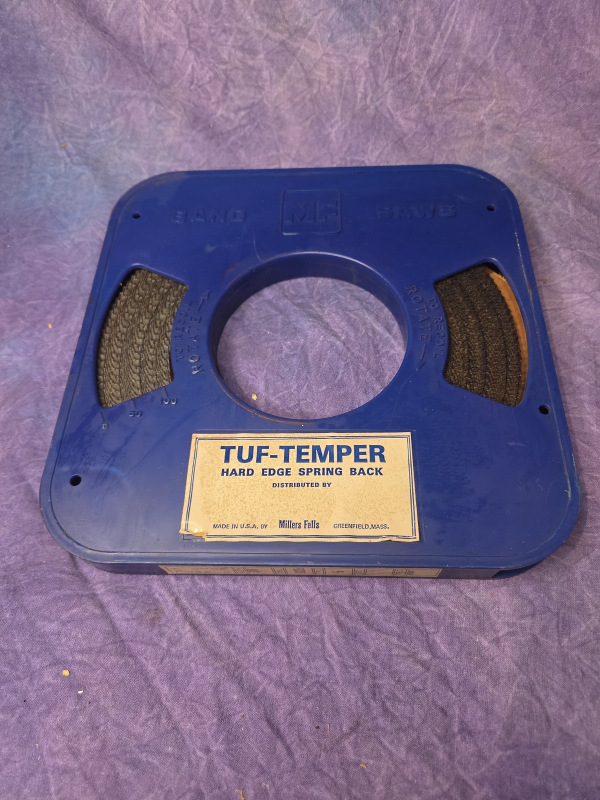Miller Falls Band Saw Blade Coil 100′ TUF-TEMPER HardEdge Spring Back 3/8″ 6 Tpi