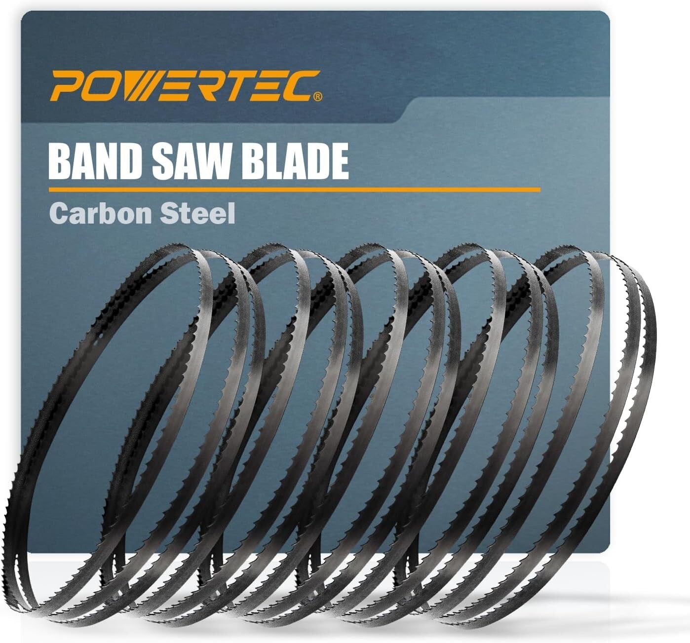 POWERTEC 13102-P5 59-1/2 Inch Bandsaw Blades for Woodworking 1/4″ x 6 TPI – 5PK