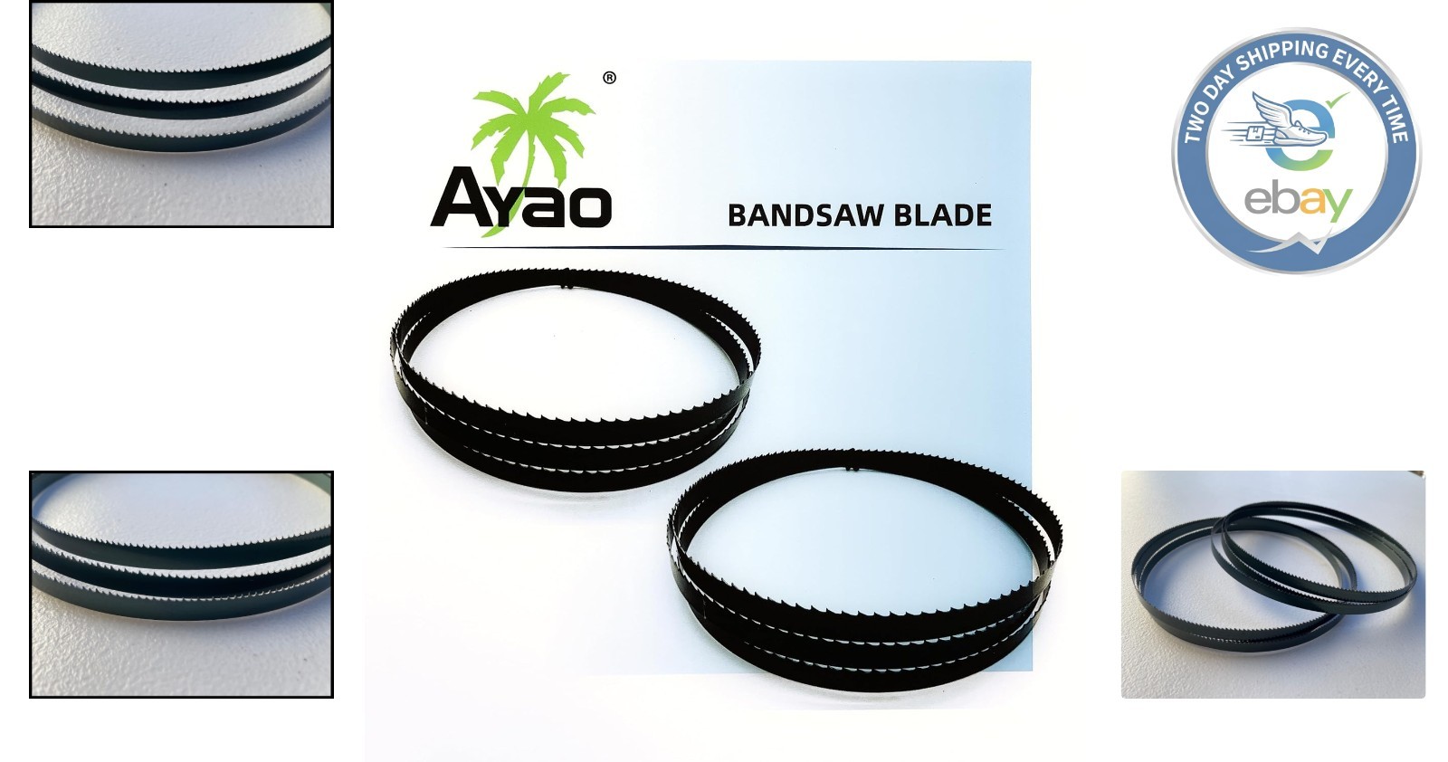 High Carbon Steel Bandsaw Blades 2 Pack – 59.5″ x 3/8″ for Ryobi, Craftsman