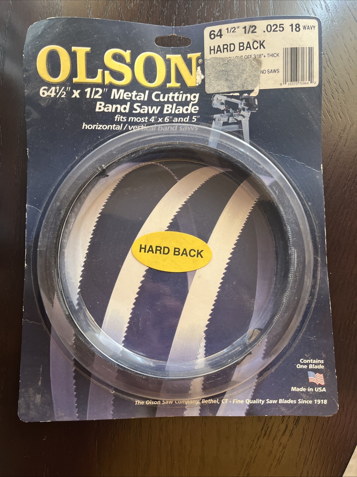 Olson Hard Back 64-1/2″ L x 1/2″ W 18TPI Band Saw Blade 71864 NEW Wavy