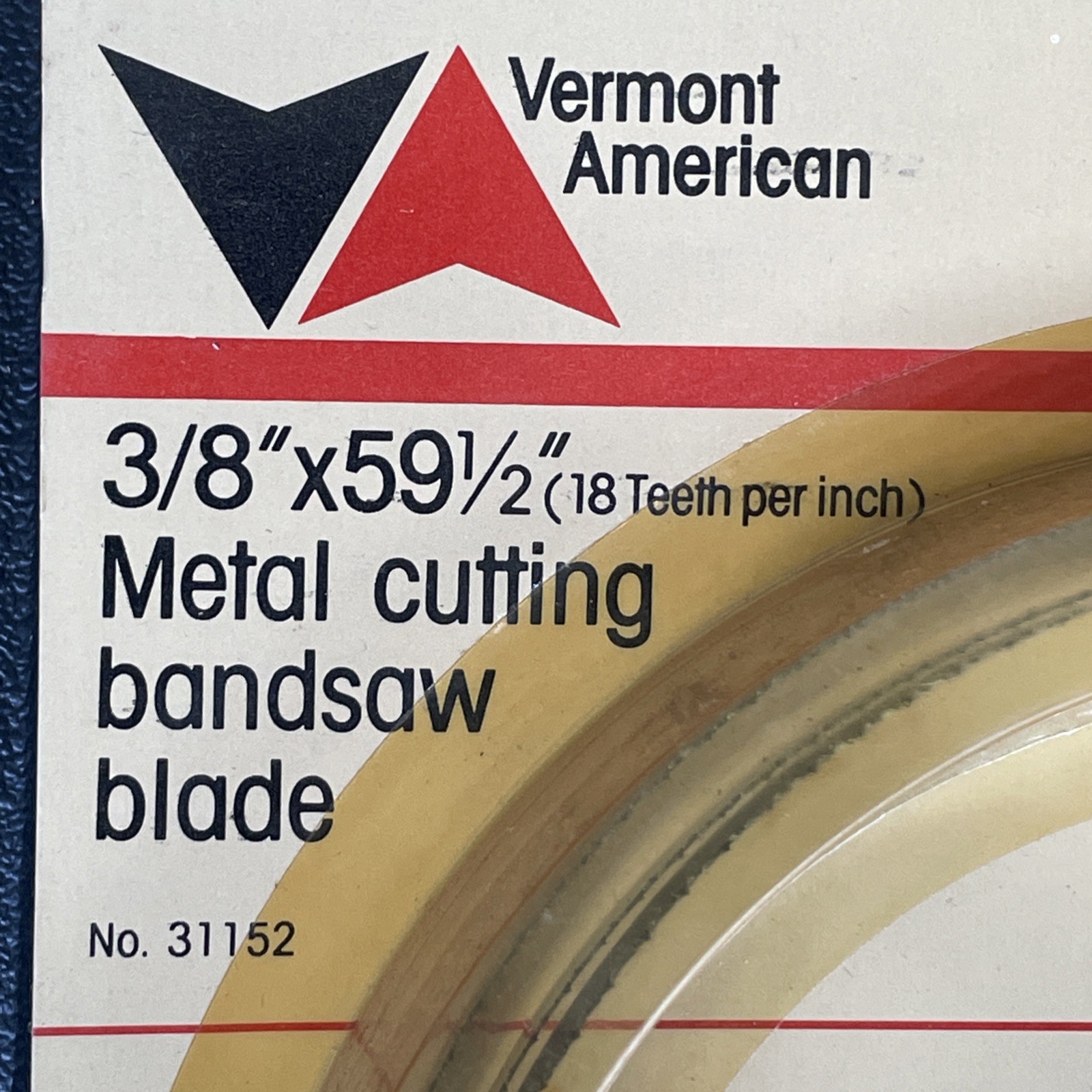 Vermont American Woodcutting Bandsaw Blade #31152 3/8” x59 1/2″ NOS