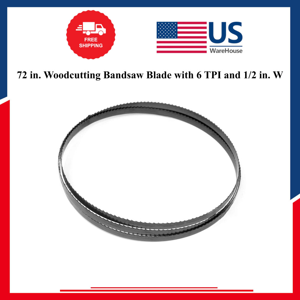 72 in. Woodcutting Bandsaw Blade with 6 TPI and 1/2 in. W