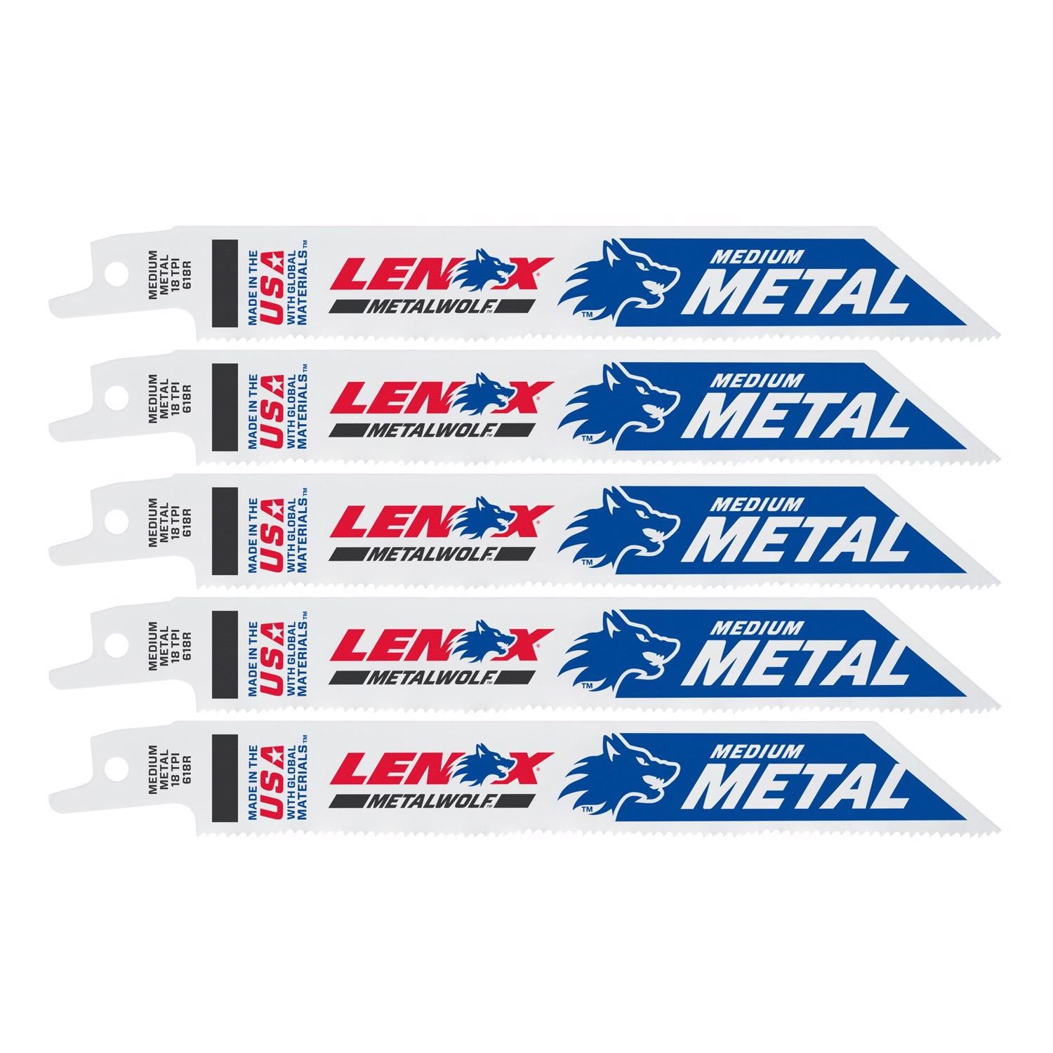 Lenox 20566618R 18 TPI Bi-Metal Reciprocating Saw Blade 6 L x 3/4 W in.