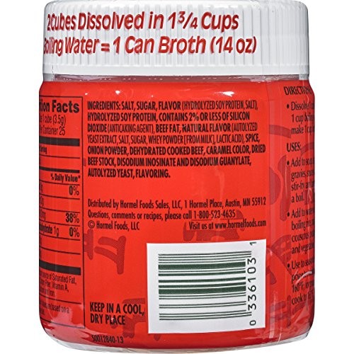 Beef bouillon cubes seasoning 25 count