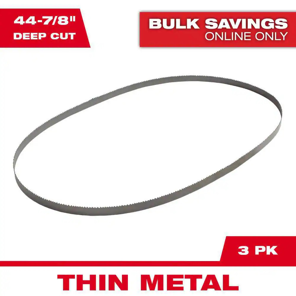 44-7/8 In. 14 TPI Deep Cut Portable Bi-Metal Band Saw Blade (3-Pack) for M18 Fue