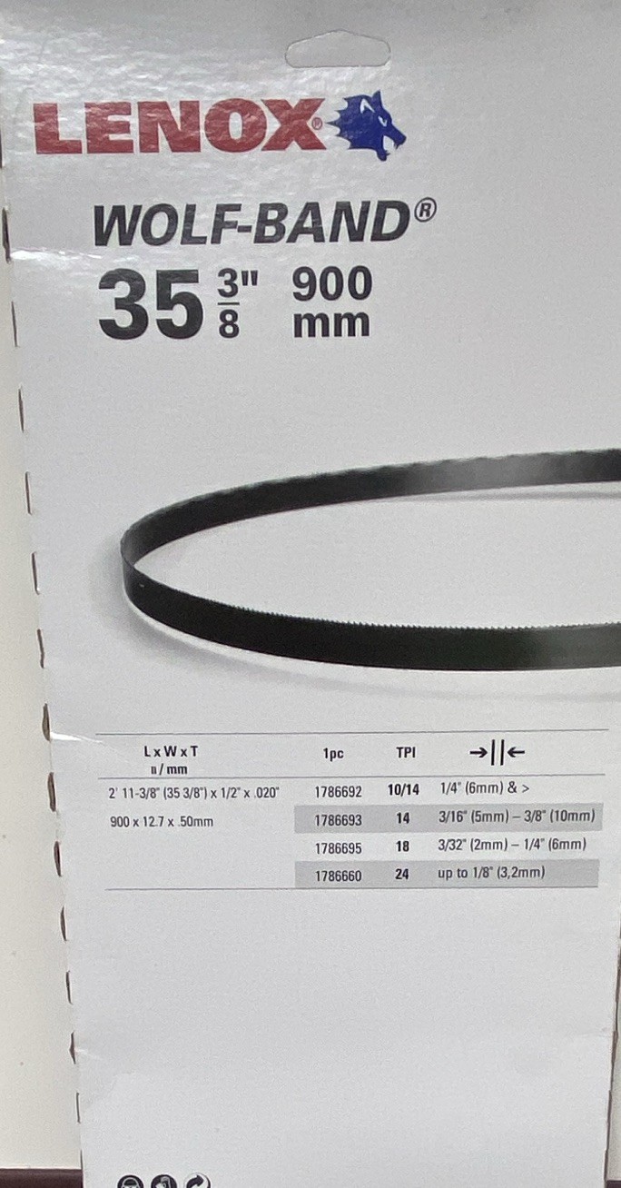 10 Band Band Saw Blades 35 3/8in x 1/2in 10/14TPI Bi-Metal 1786692