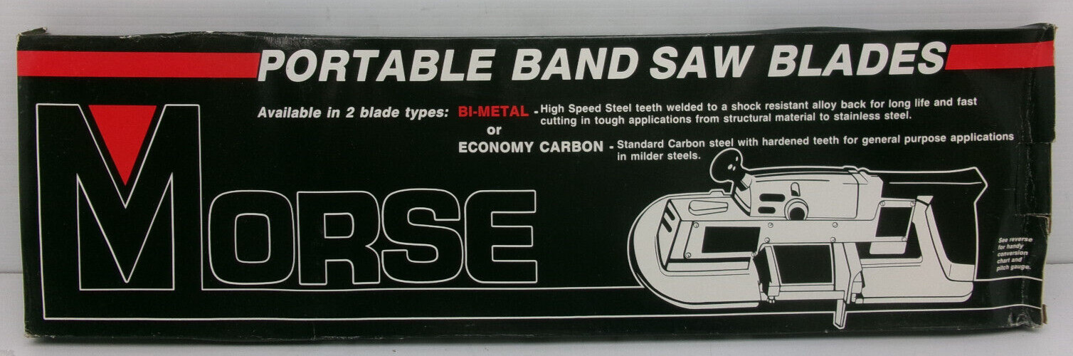 MORSE PORTABLE BANDSAW BLADES 3 PCS 53 3/4 x 1/2 x 0.20″ 24 TPI BI-METAL HS #N11
