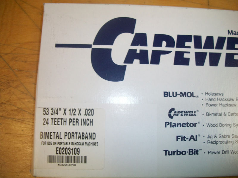 53-3/4″ 24 TPI Capewell Bi-metal Bandsaw Blades 3 Pack