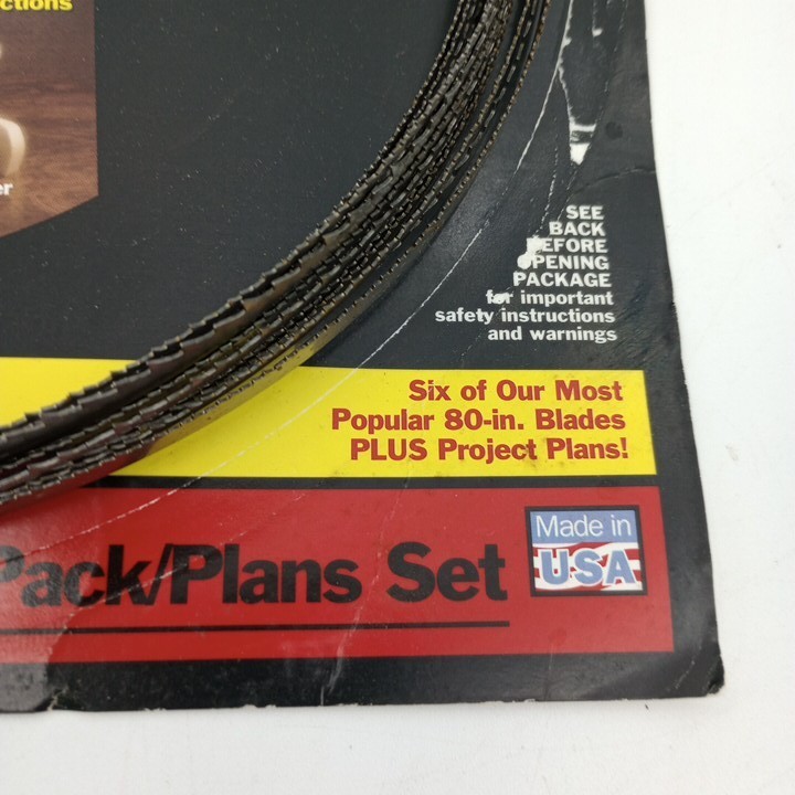6 Band Saw Blades Vintage Craftsman 29661 6 PACK 80″ x 1/8 to 1/4″ USA, NEW OPEN