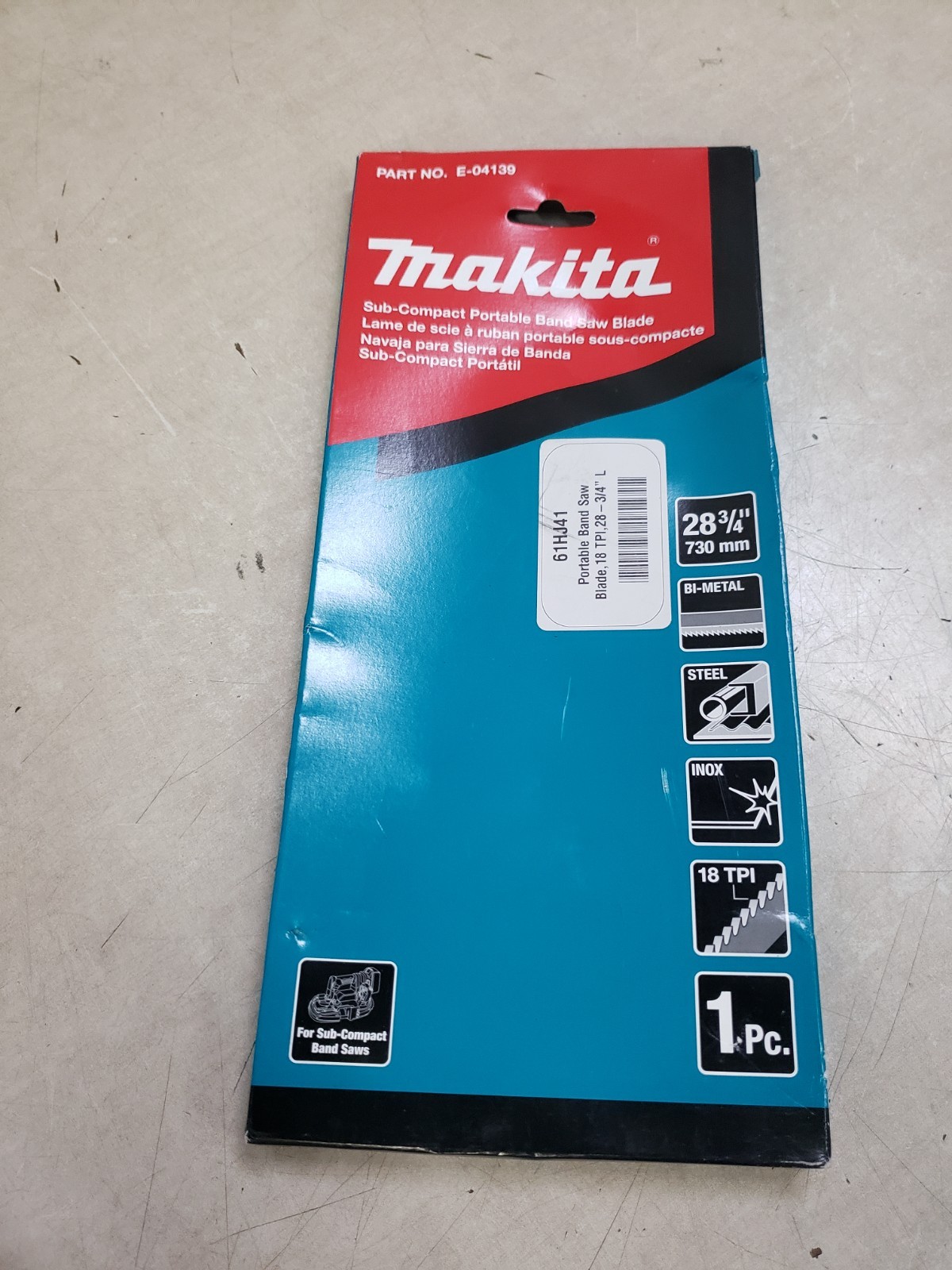 Makita E-04139 28-3/4″ 18 TPI Bi-Metal Sub-Compact Portable Band Saw Blade