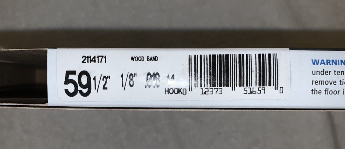 Olson 59 1/2″ Long, 1/8″ Wide, 14 TPI, Hook Tooth Band Saw Blade 2114171
