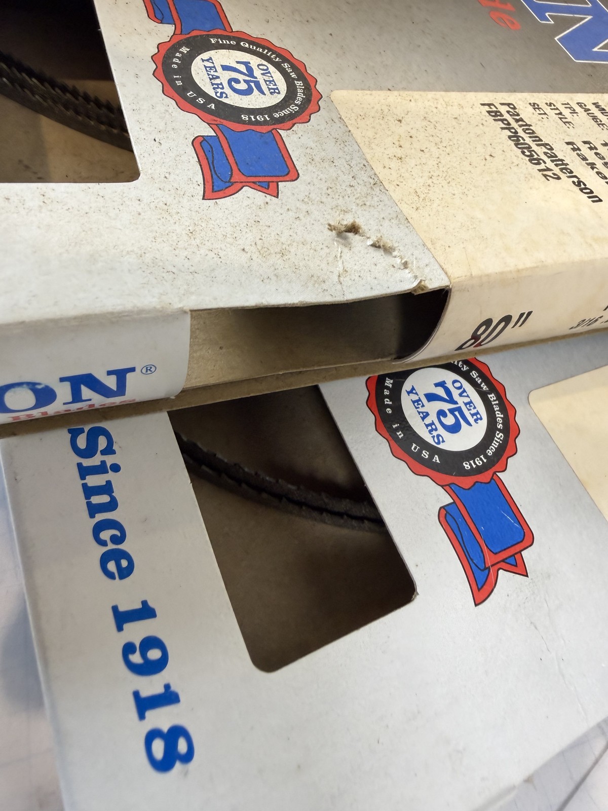 Olson 80 in Band Saw Blades NOS Lot of 4 – 1/4 6 TPI Skip + 3/16 10 TPI Reg