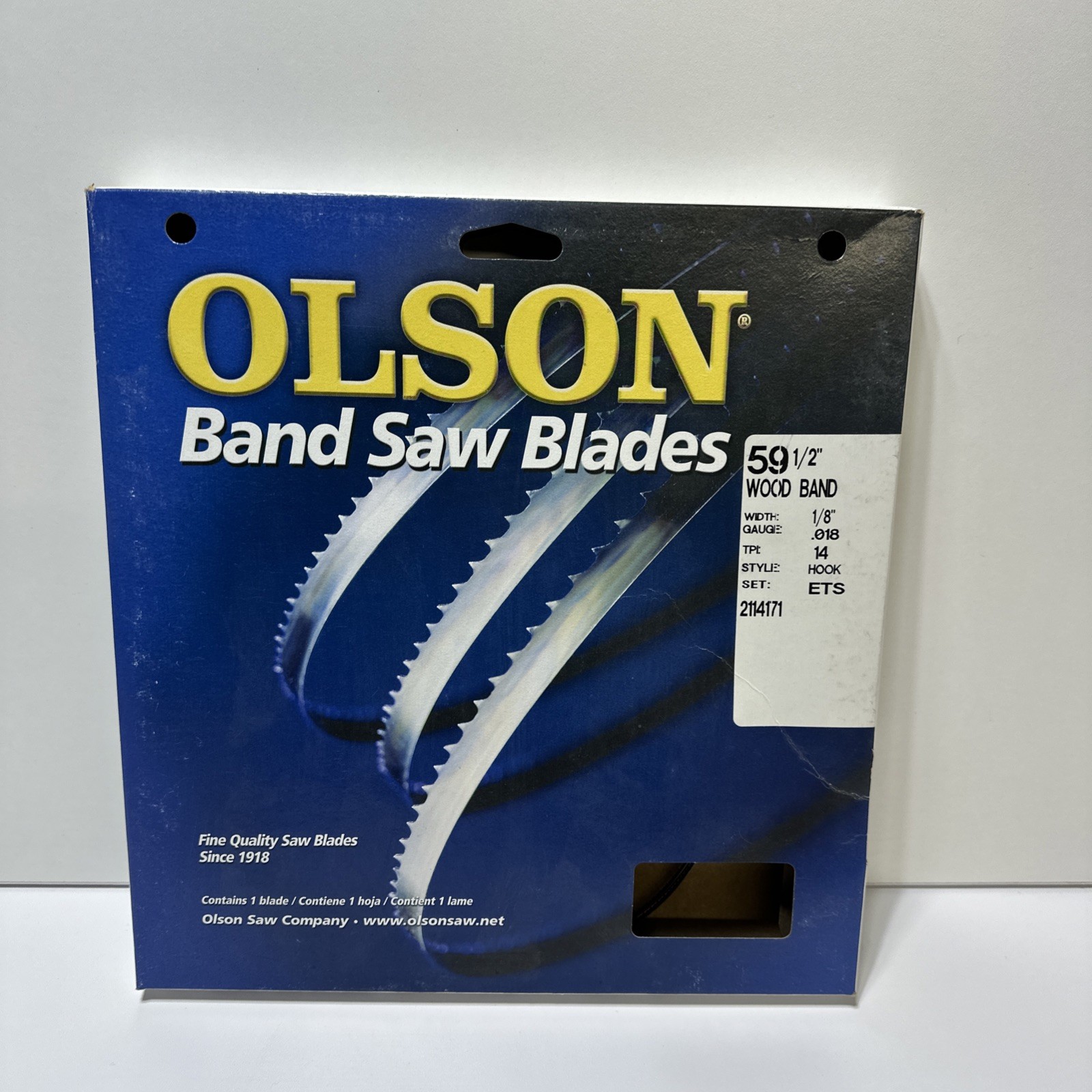 OLSON 2114171 WOOD CUTTING BAND SAW BLADE 59.5″x 0.125″x 14 TPI HOOK TOOTH NEW