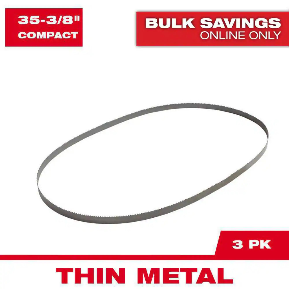 35-3/8 In. 14 TPI Compact Bi-Metal Band Saw Blade (3-Pack) for M18 Fuel/Corded C