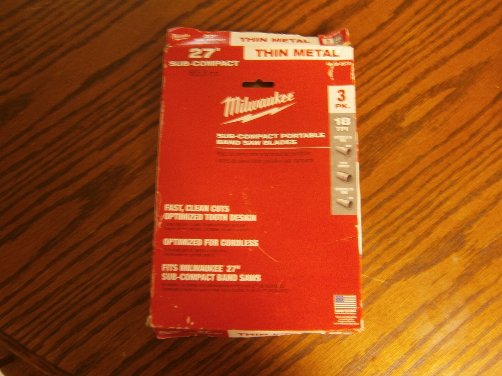 New Genuine Milwaukee 48-39-0572 OEM 3 Pack Of 27″ Sub-Compact Band Saw Blades