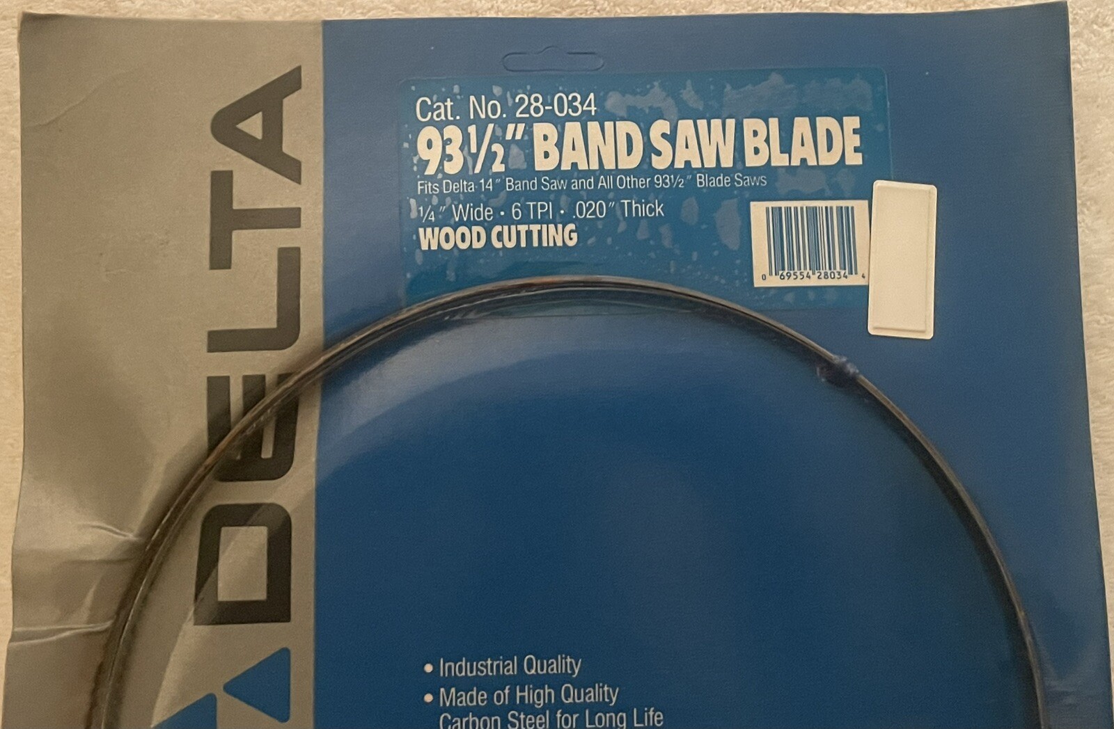 Delta 28-034 Wood 93 1/2″ BAND SAW BLADE D/ Wide – 6 TPI : 020″ Thick