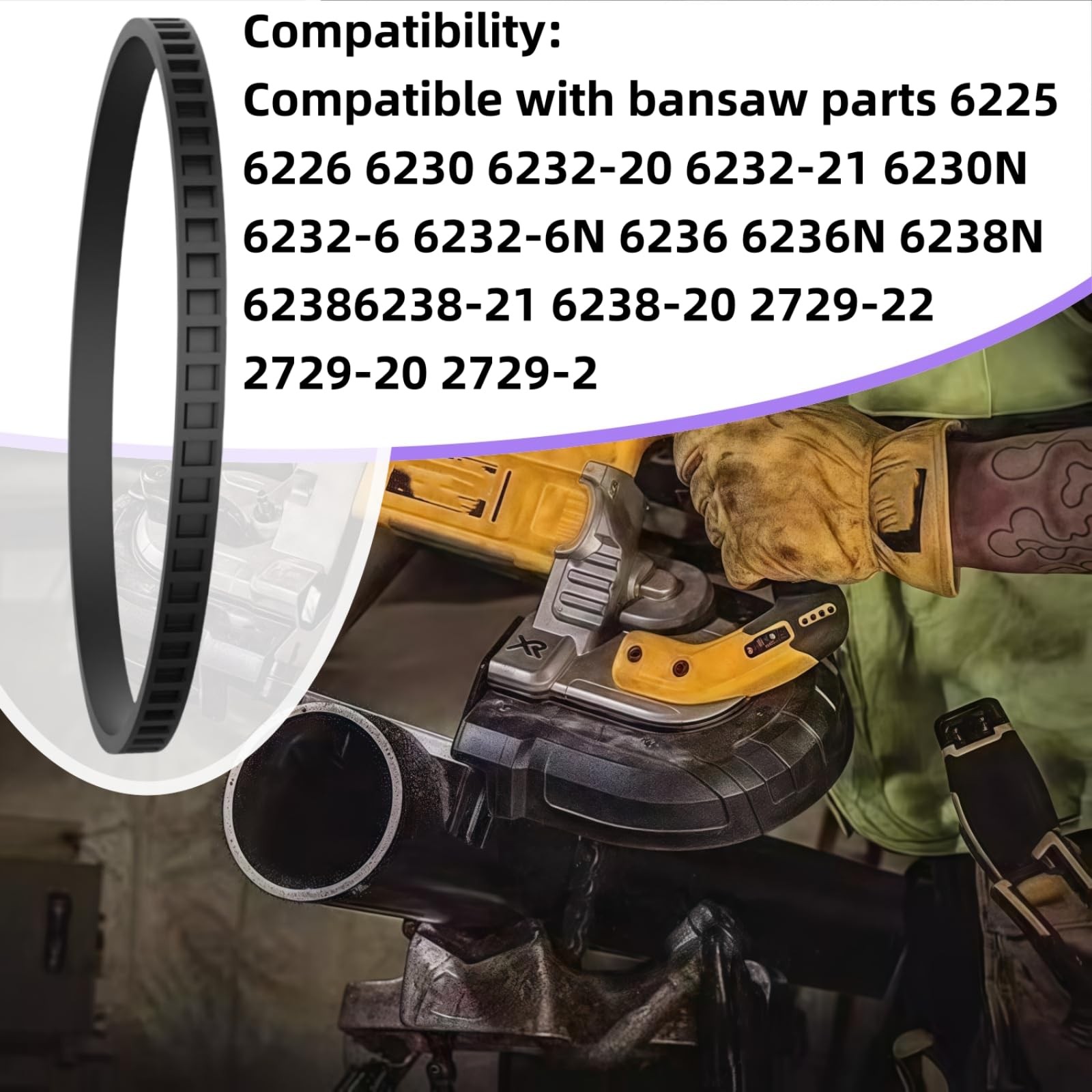 4 Pcs 45-69-0010 Blade Pulley Tires for Deep Cut Band Saw | Rubber drive belt fi