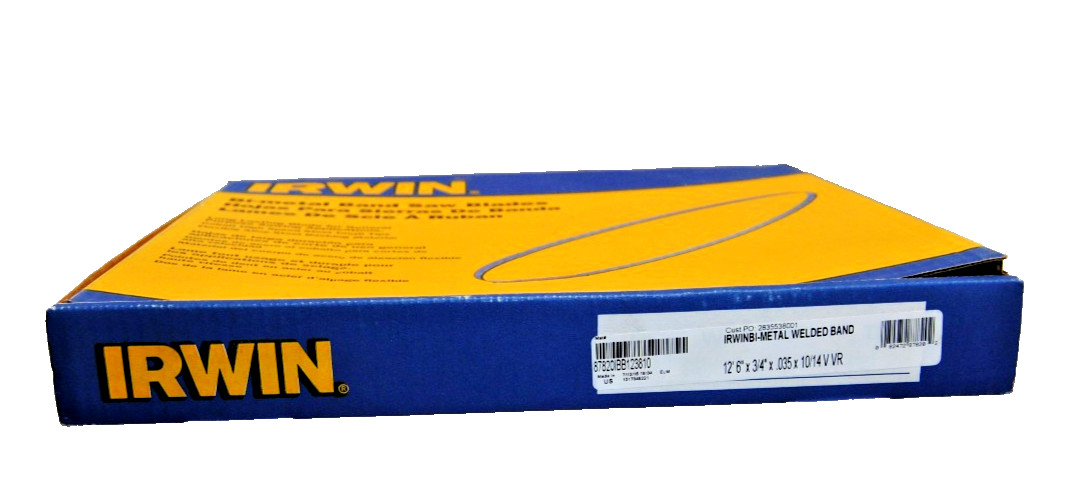 Irwin Bi-Metal Welded Band Bandsaw Blades #87820IBB123810 Lot of 3 New M5285