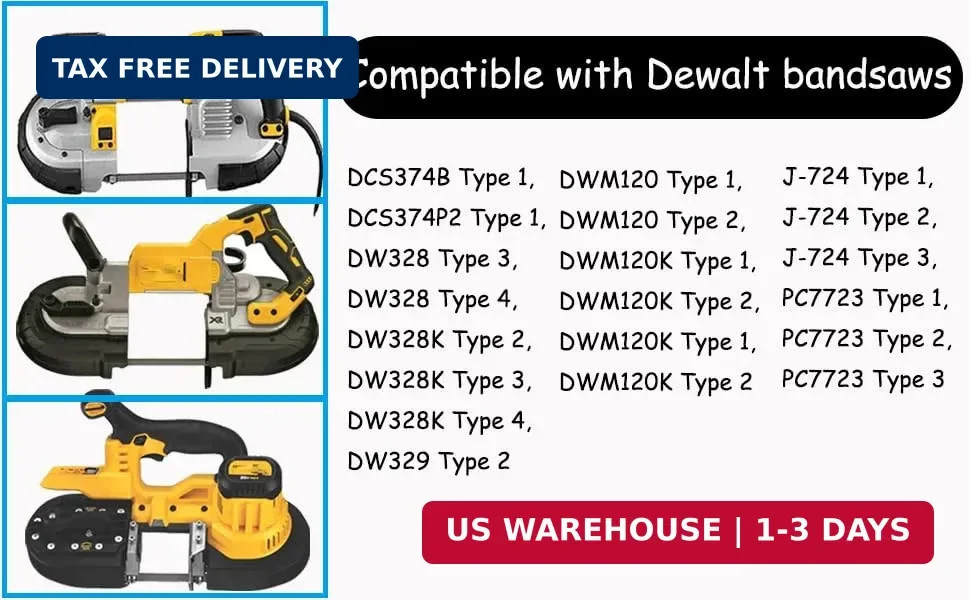 4 Pack 650721-00 Bandsaw Tires Replacement for Dewalt Band Saw Rubber Tires and