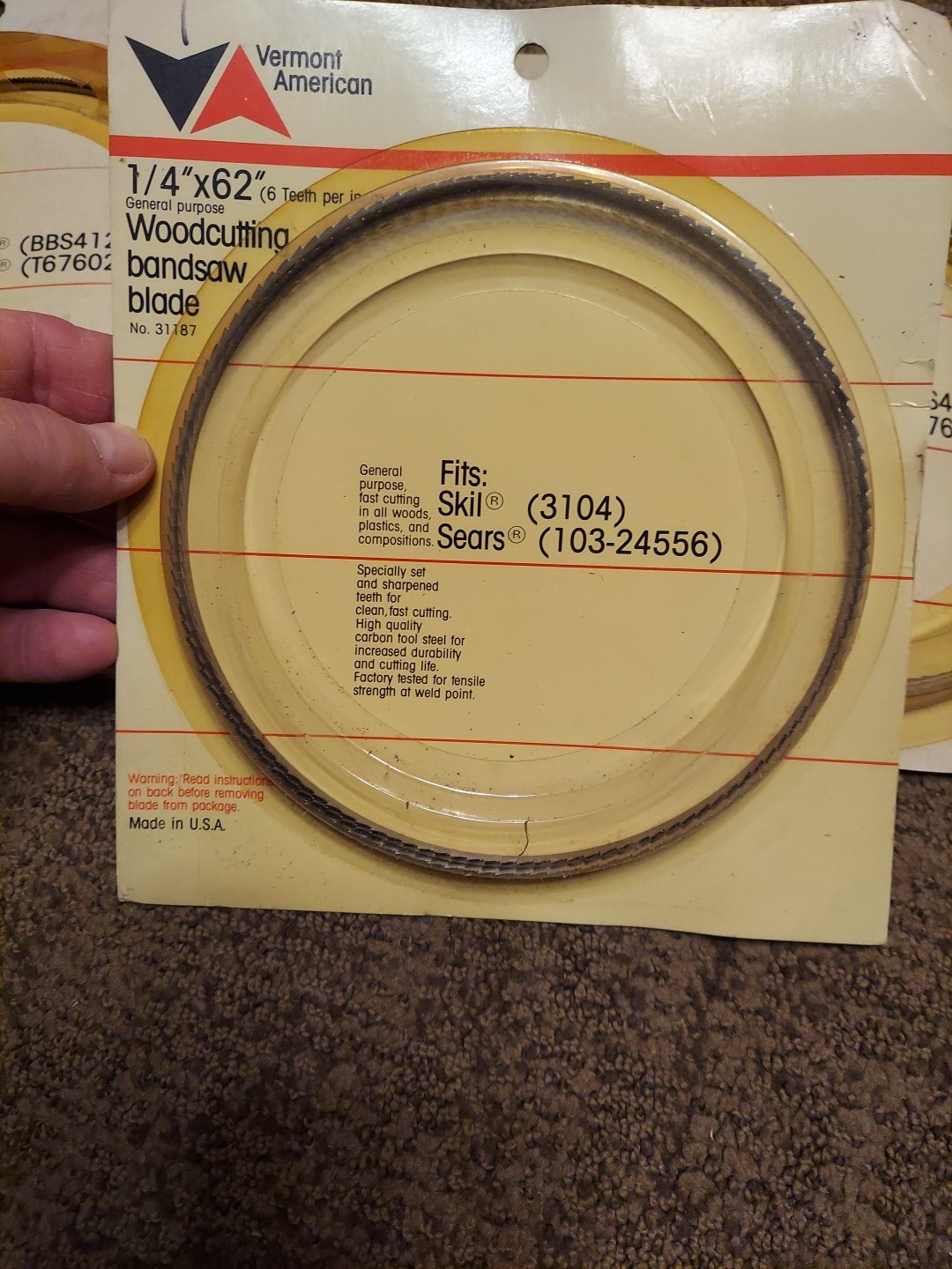 Vermont American Woodcutting Bandsaw Blade NOS. ONLY 1 @ PRICE