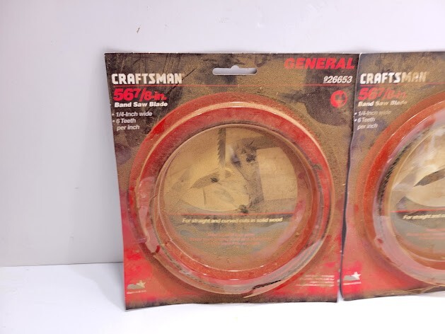2 Sears Craftsman 926653 Band Saw Blade 56 7/8″ 1/4 Wide 6 TPI Straight Curved