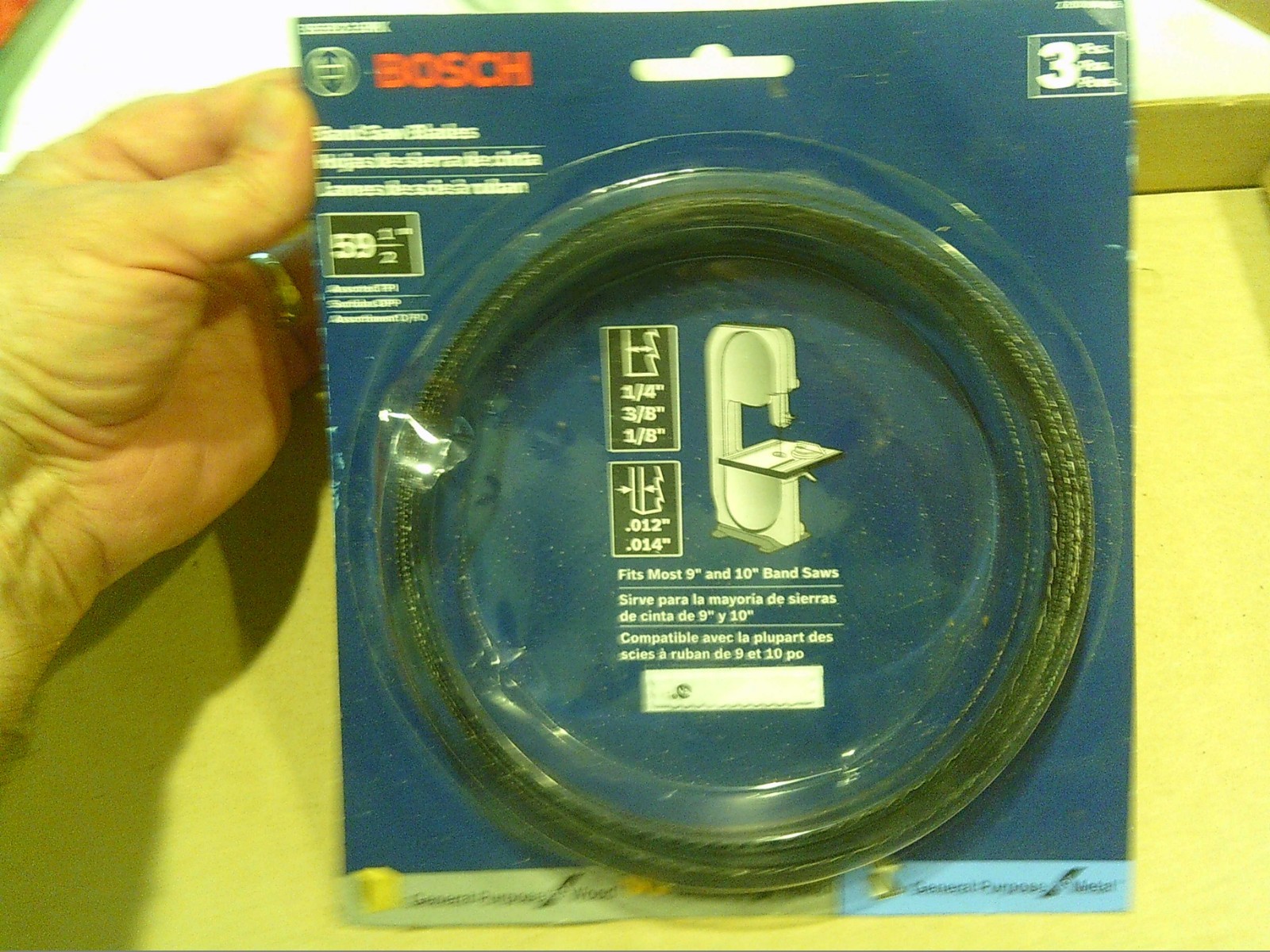 Bosch 3 Pack Bandsaw Blades 59-1/2″ Long B55912-3PK
