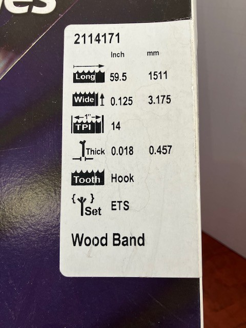 OLSON 2114171 WOOD CUTTING BAND SAW BLADE 59.5″x 0.125″x 14 TPI HOOK TOOTH NEW