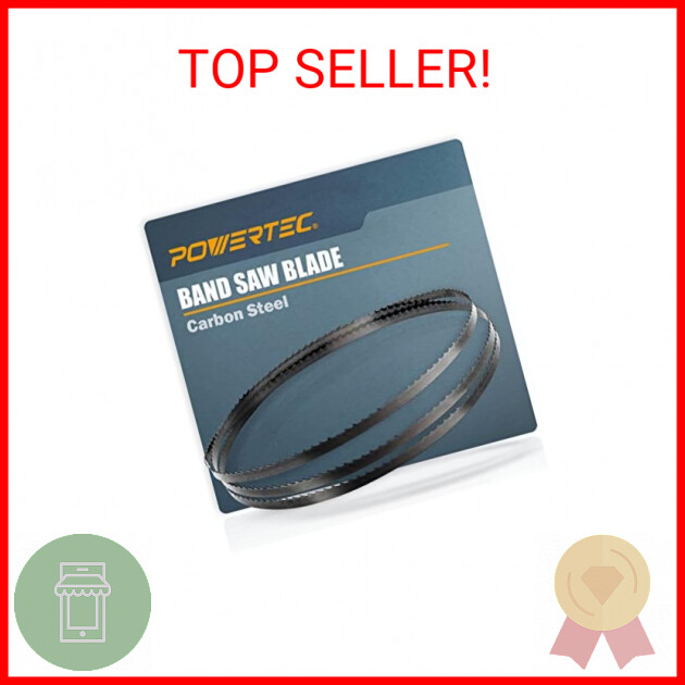 POWERTEC 62 Inch Bandsaw Blades, 3/8″ x 10 TPI Band Saw Blades for WEN, Ryobi, G