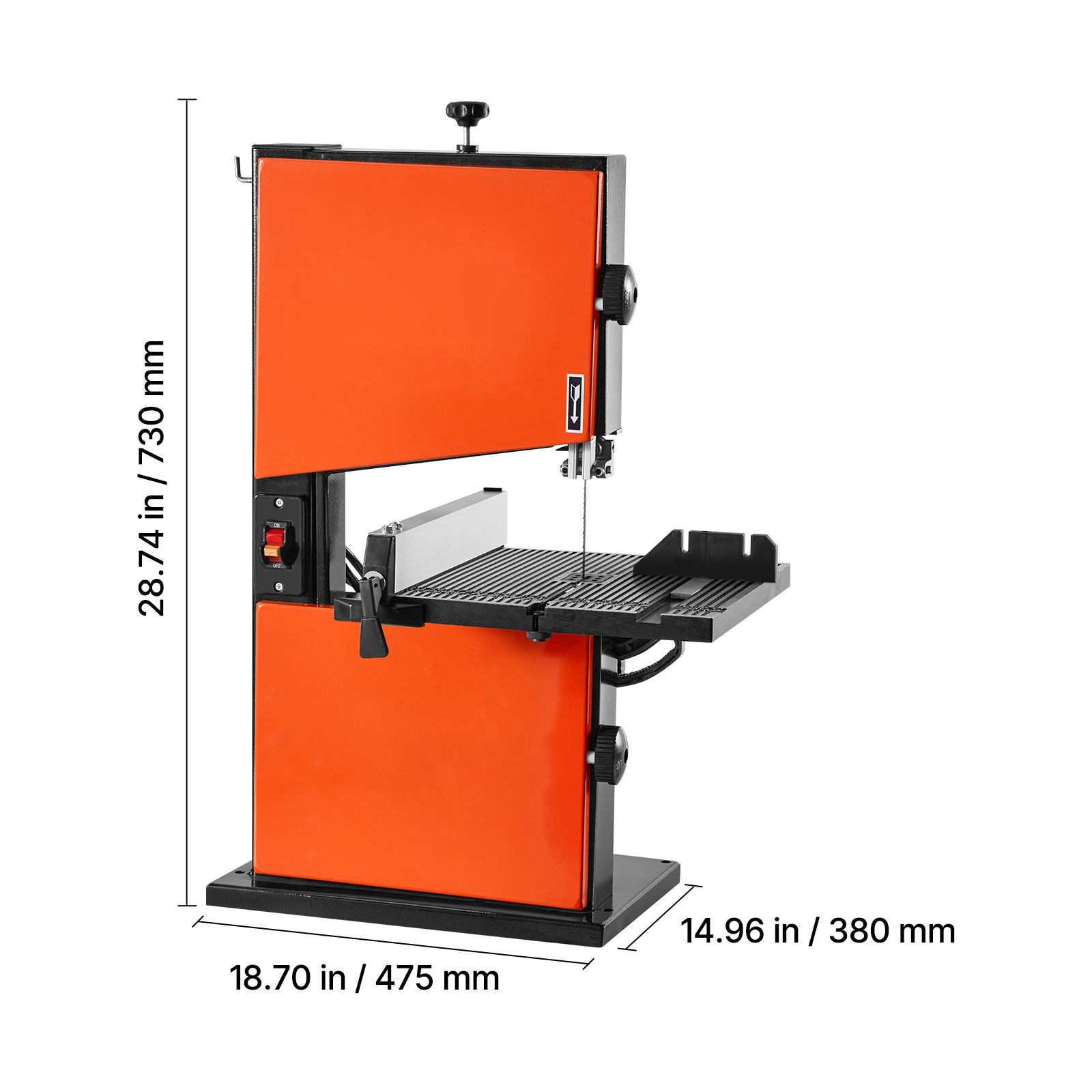 9 – Inch Woodworking Benchtop Band Saw, 1/ 2 HP, 3.5″ Cut Height, 11.8×11.8″