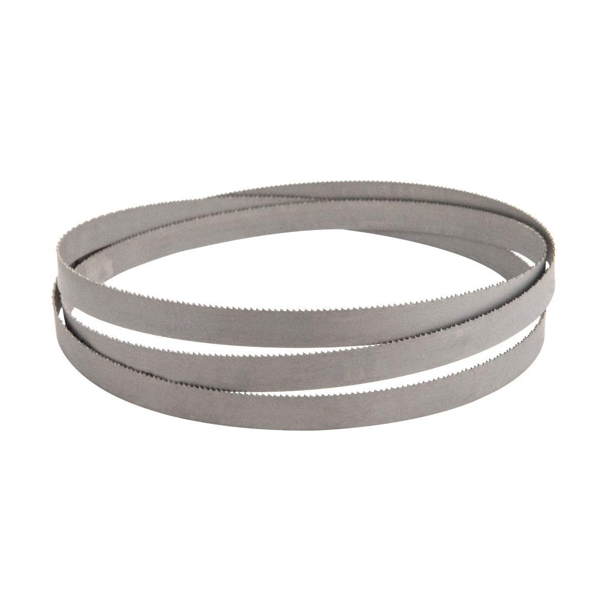 POWERTEC 82 Inch Bi-Metal Bandsaw Blades, 1/2″ x 14 82″, 1/2″, 14TPI, Clear
