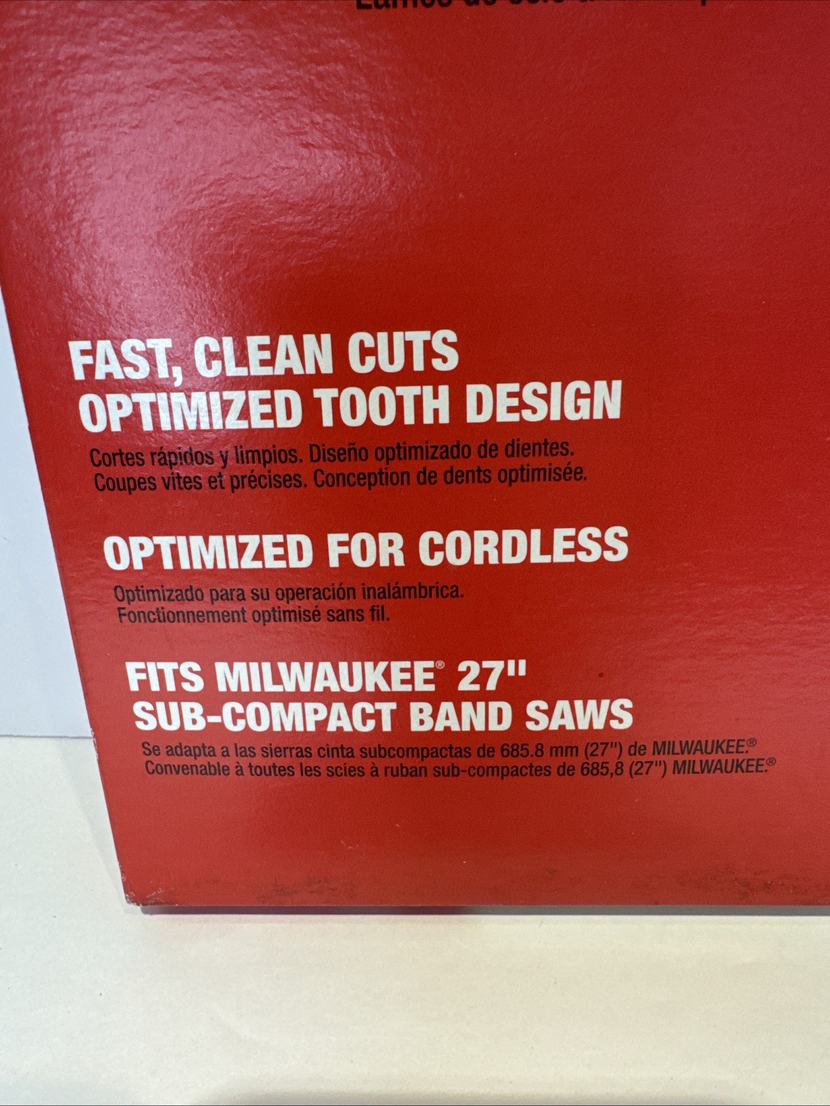 27″ x 1/2″ 18T Milwaukee 48-39-0572 Sub-Compact Portable Band Saw Blade 3 Pk