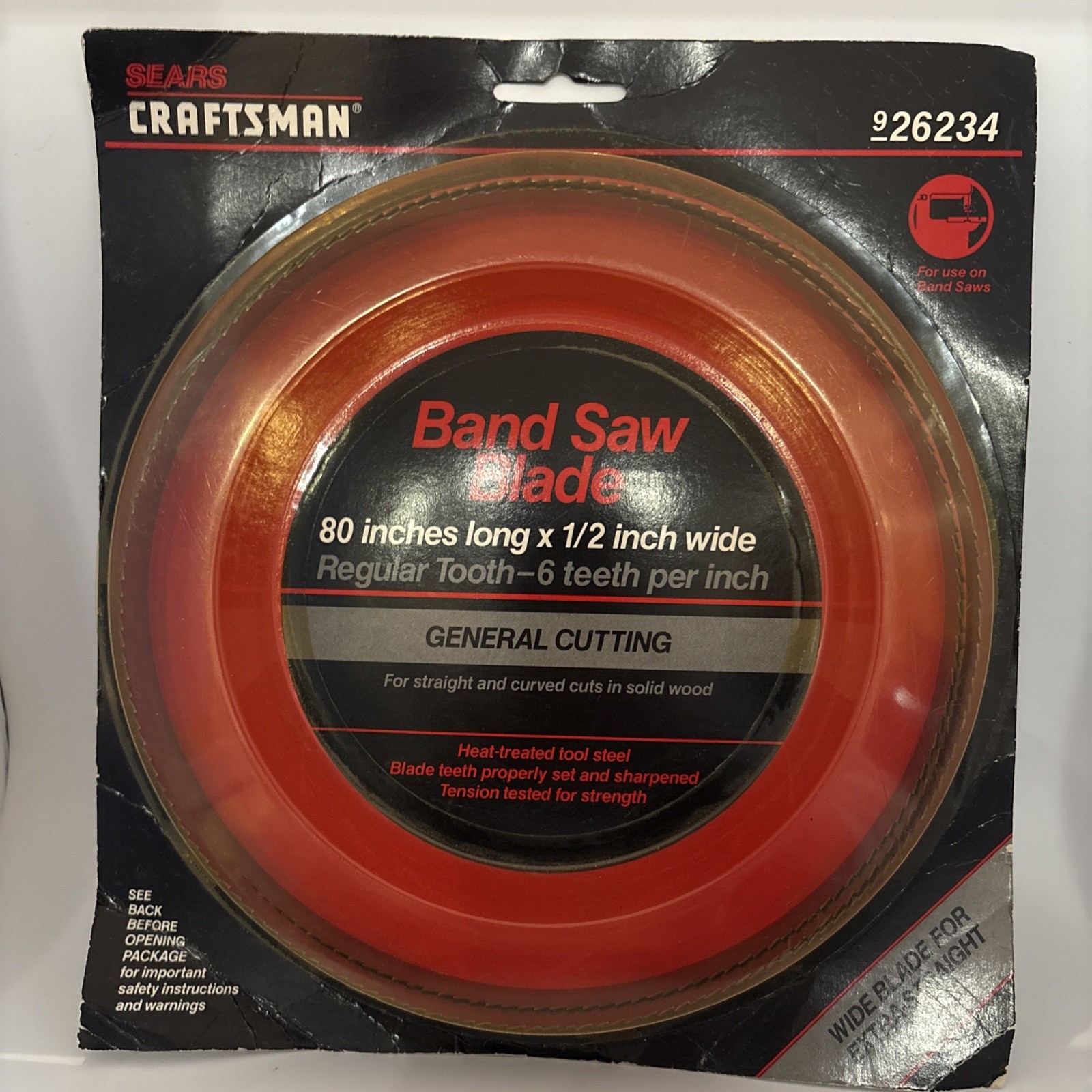 Sears Craftsman 80” x .5” Band Saw Blade Regular Tooth 6 Teeth Per Inch 926234