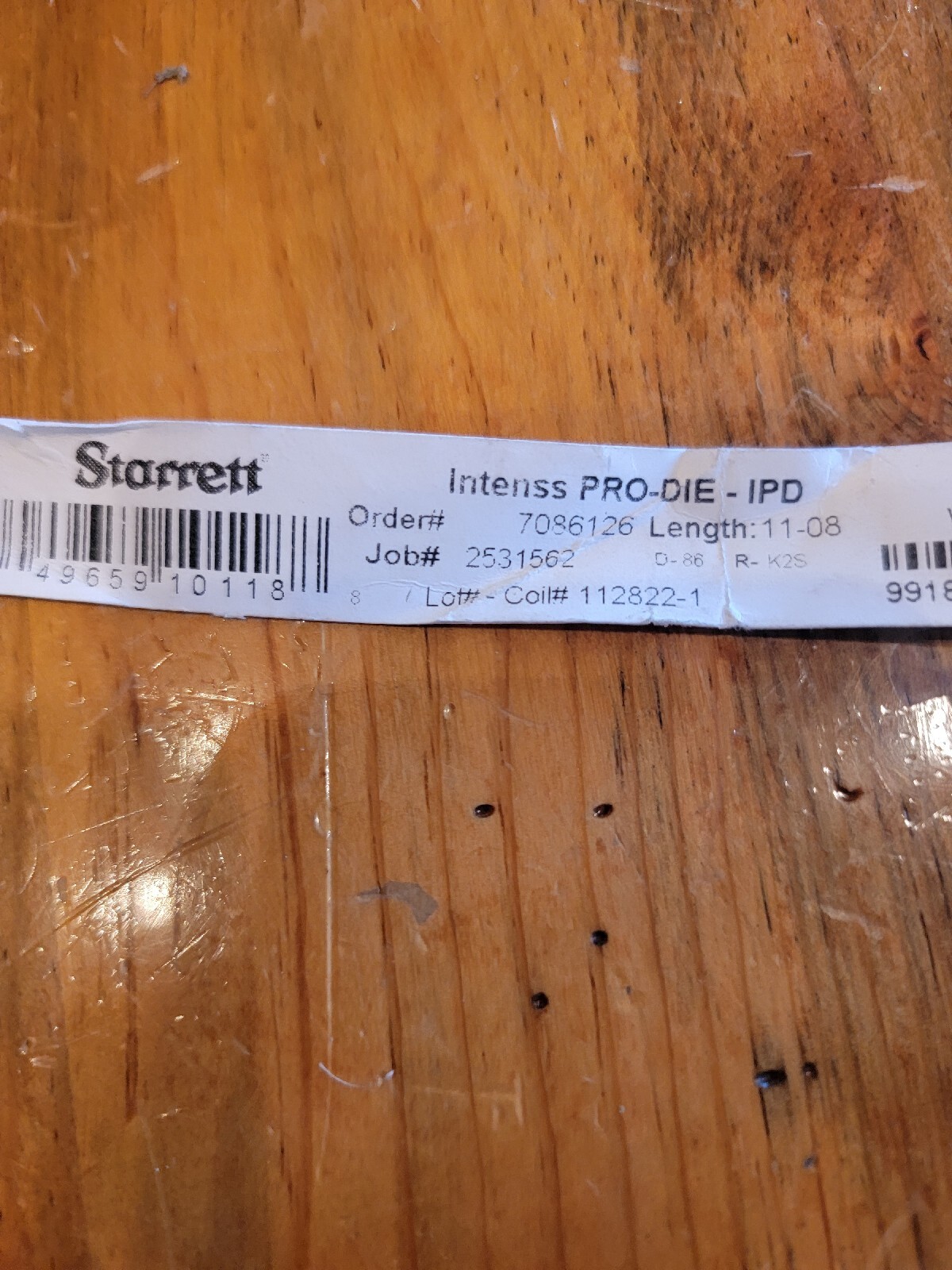 Starrett 99186-11-08 Band Saw Blade, 11 Ft. 8 In L, 1/2″ W, 10/14 Tpi, 0.025″