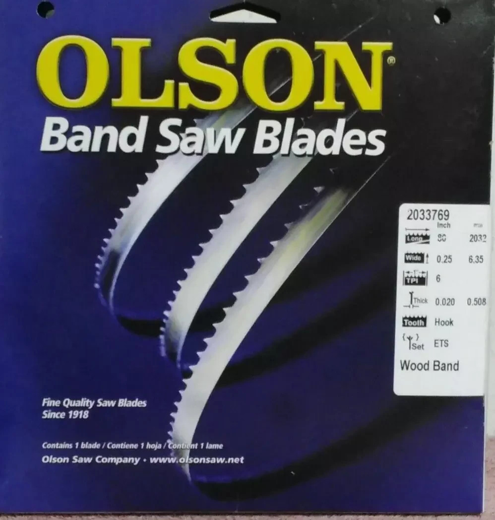 Olson Band Saw Blade 80″ Long , 1/4″ Wide, 6 TPI, 2033769