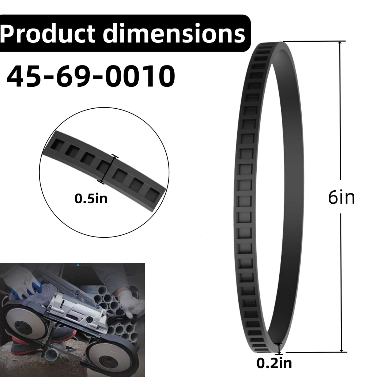 45-69-0010 Replacement Blade Pulley Tires for Deep Cut Band Saw – Compatible wit