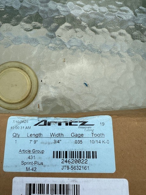Jet 3/4 X 0.035 X 93 Inch 14 Tpi Carbon Steel Bandsaw Replacement Blade