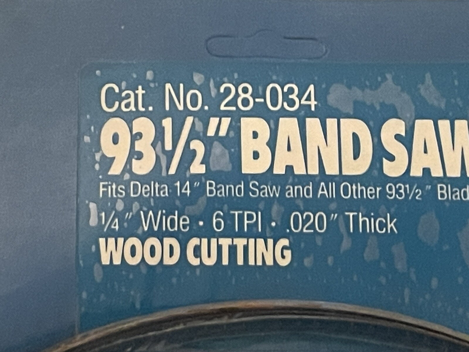 Delta 28-034 Wood 93 1/2″ BAND SAW BLADE D/ Wide – 6 TPI : 020″ Thick