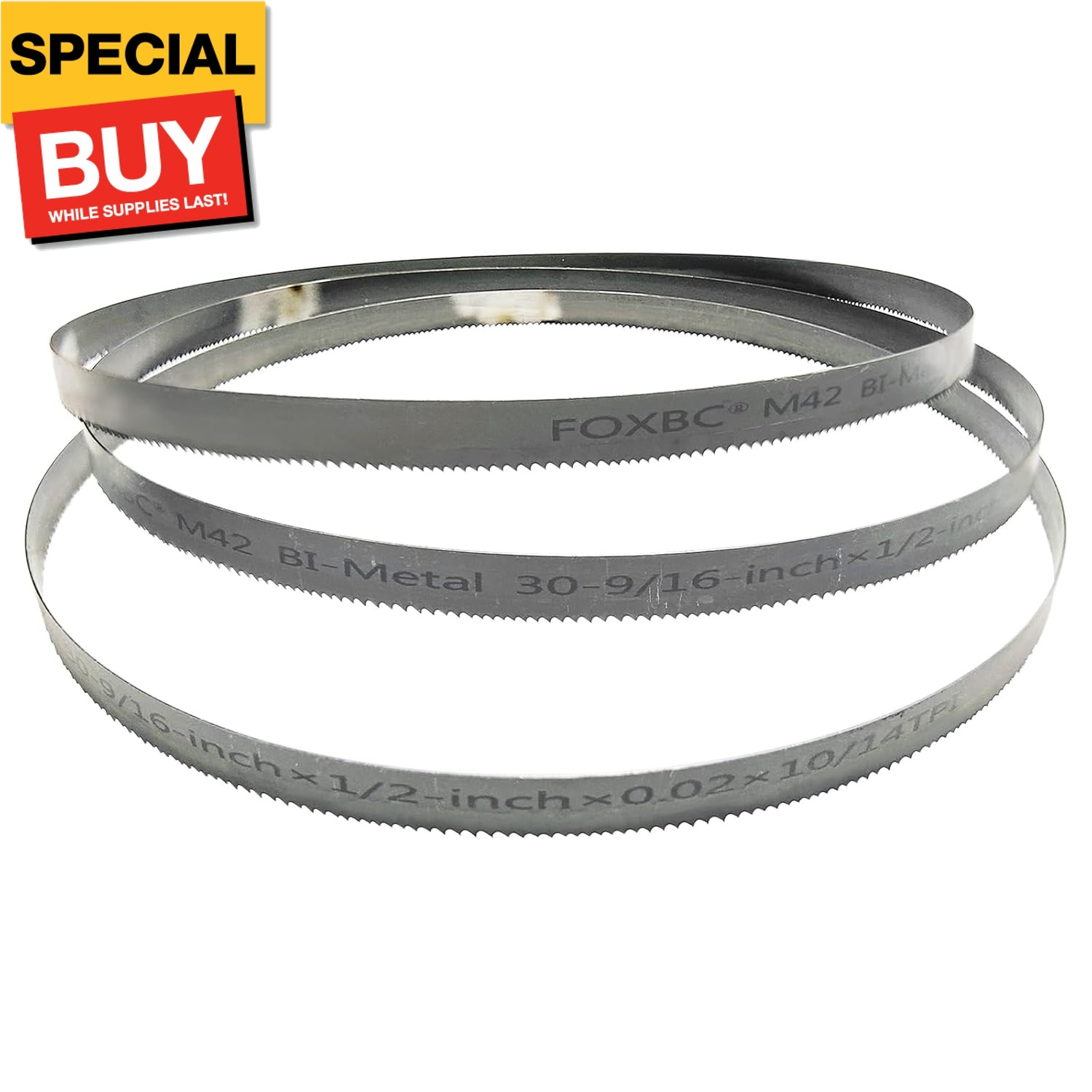 30-9/16 inch Bandsaw Blades 10/14 TPI, 30-9/16″ x 1/2″ x .020″, Replacement for