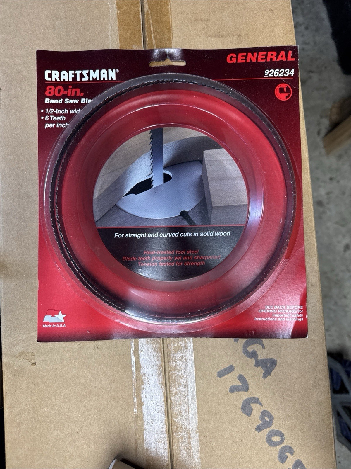 Craftsman 80″ Band Saw Blade 2″ wide -6 tpi General Cutting Blade # 9-26234 NEW