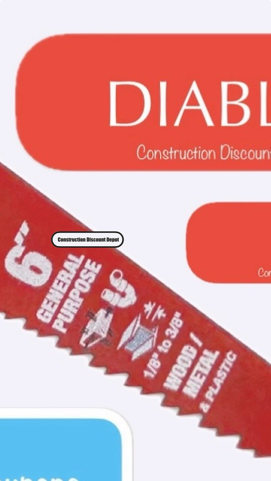 Diablo DS0614BGP General Purpose Reciprocating Saw Blades 6″ Wood Metal Plastic