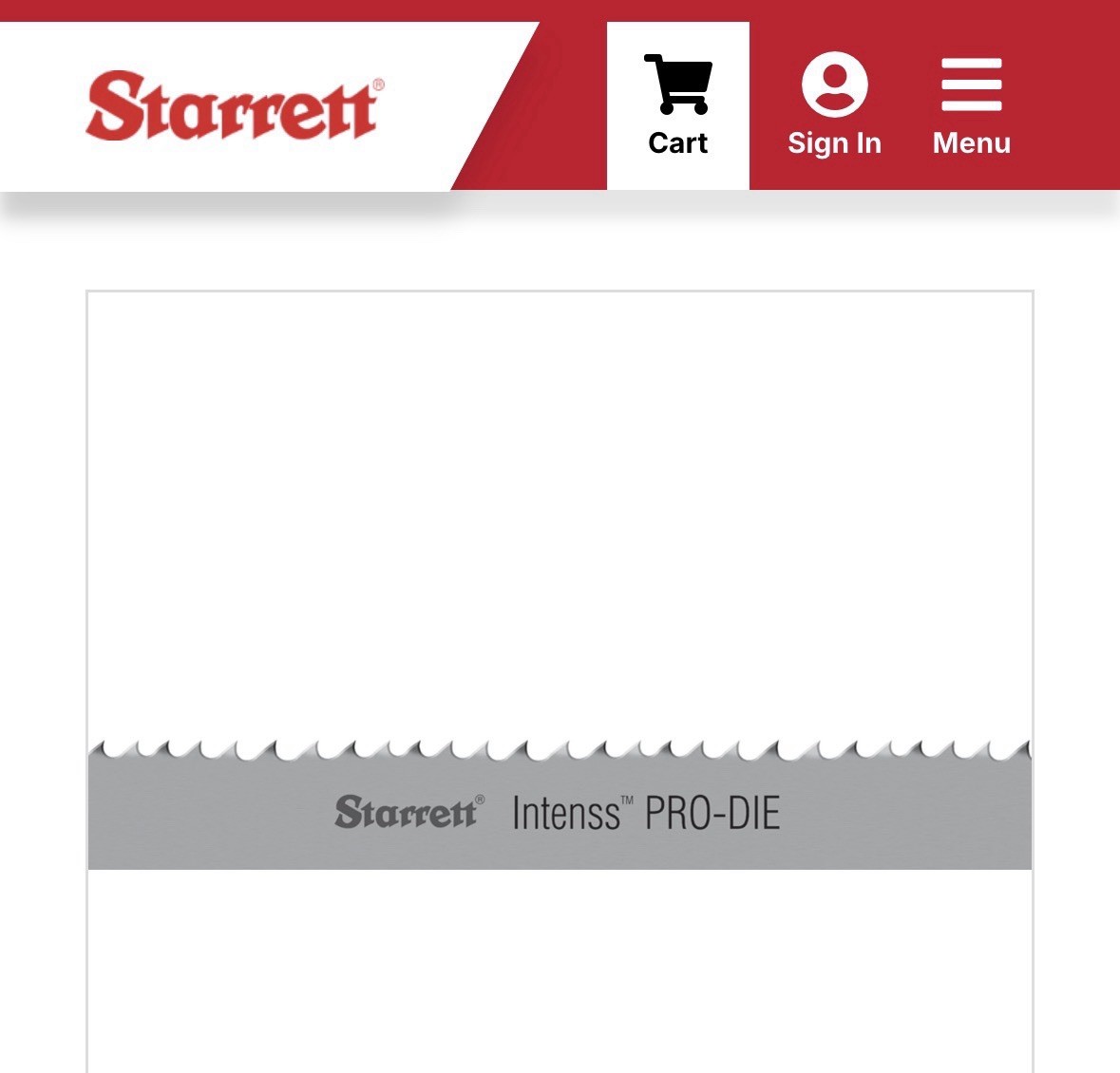 99186-06-03 STARRETT INTENSS PRO-DIE BAND SAW BLADE 1/2” x.025” 10-14 TPI