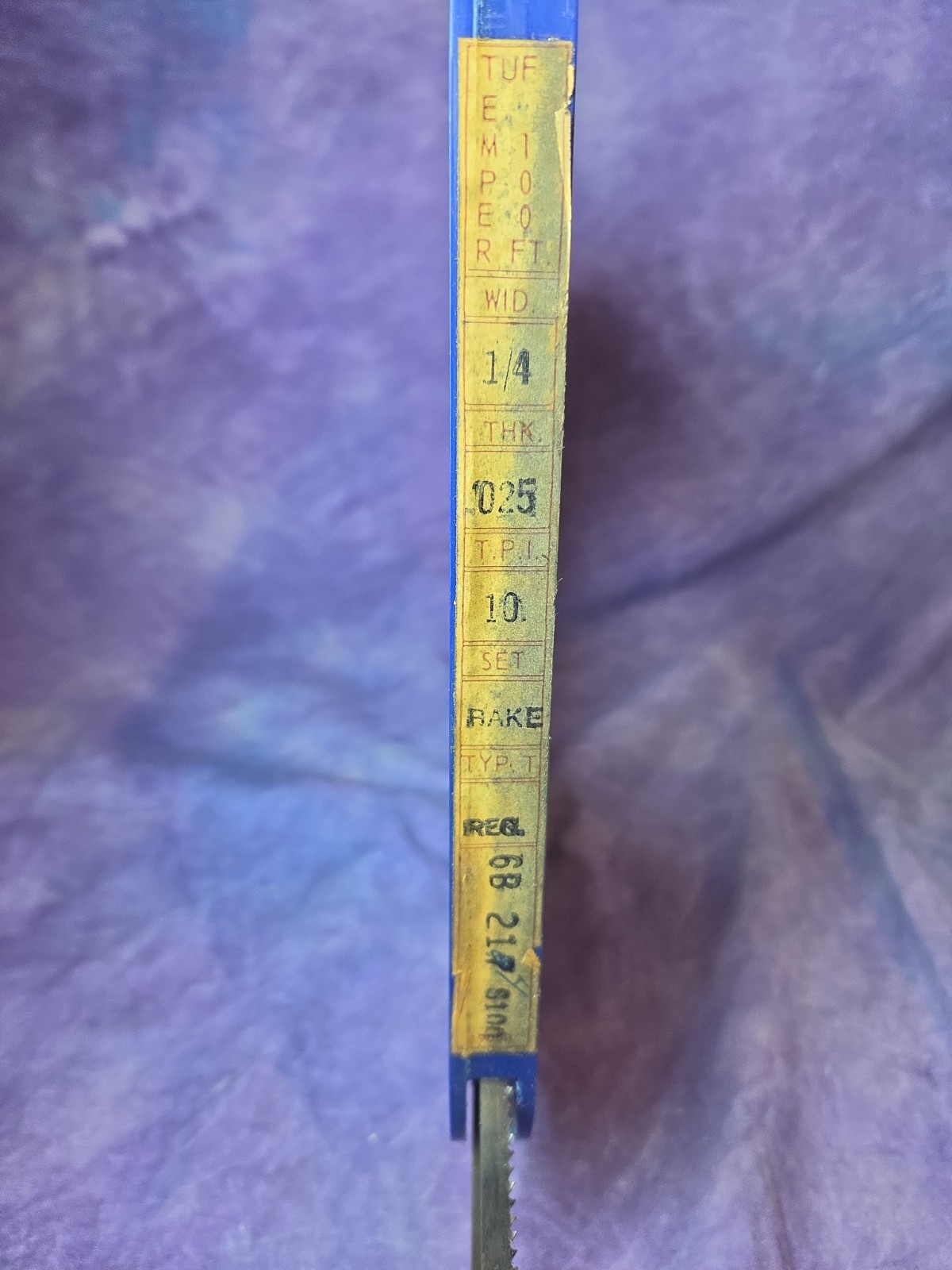 Miller Falls Band Saw Blade Coil 100′ TUF-TEMPER HardEdge Spring Bck 1/4″ 10 Tpi