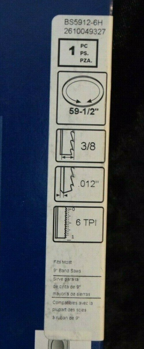 Bosch 59-1/2 In 3/8″ 6TPI Stationary Band Saw Blade BS5912-6H