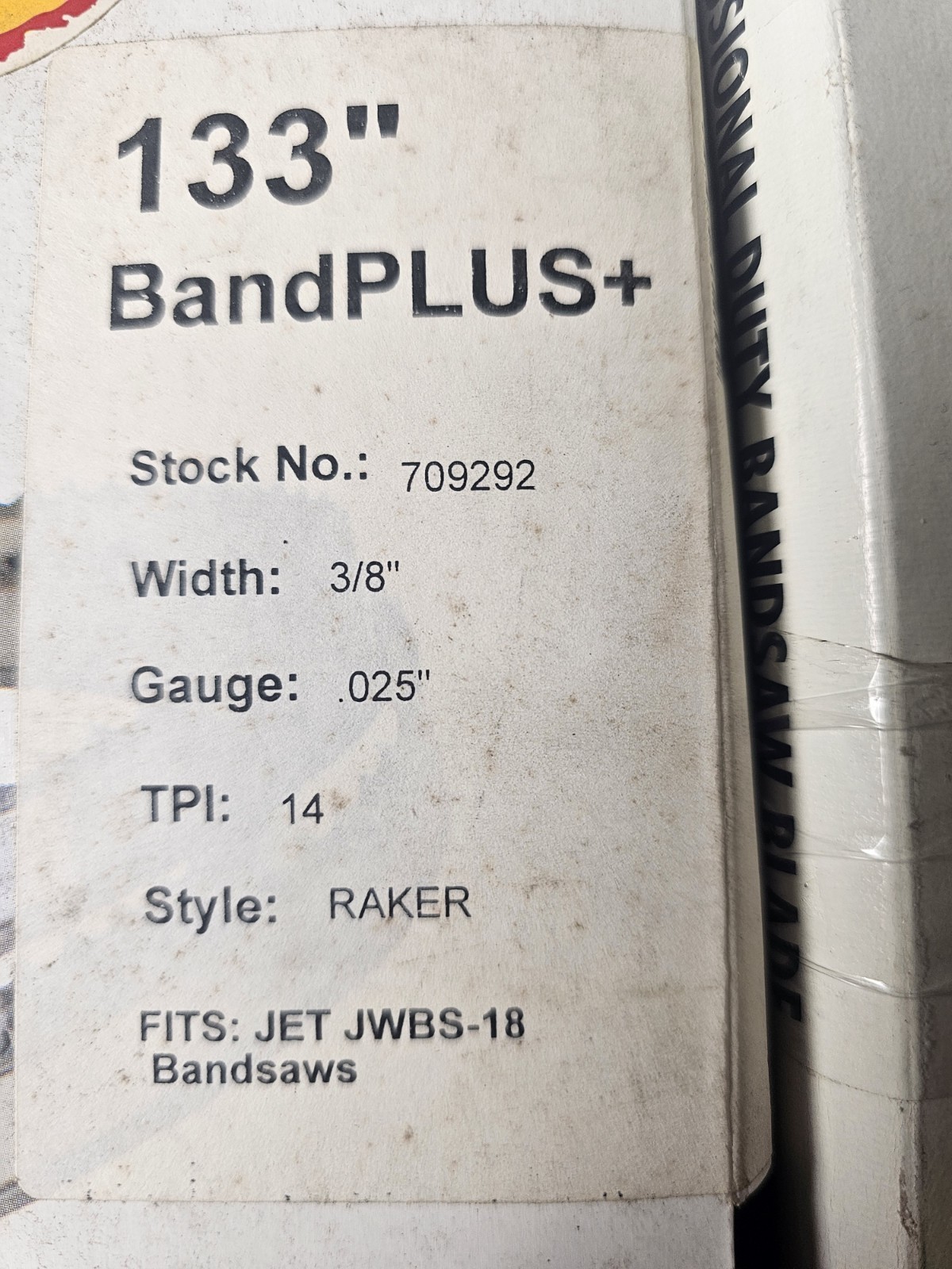 3 PACK~JET Silicon Steel Bandsaw Blade 133″ 3/8″14 Raker .025″~709292~Light Rust