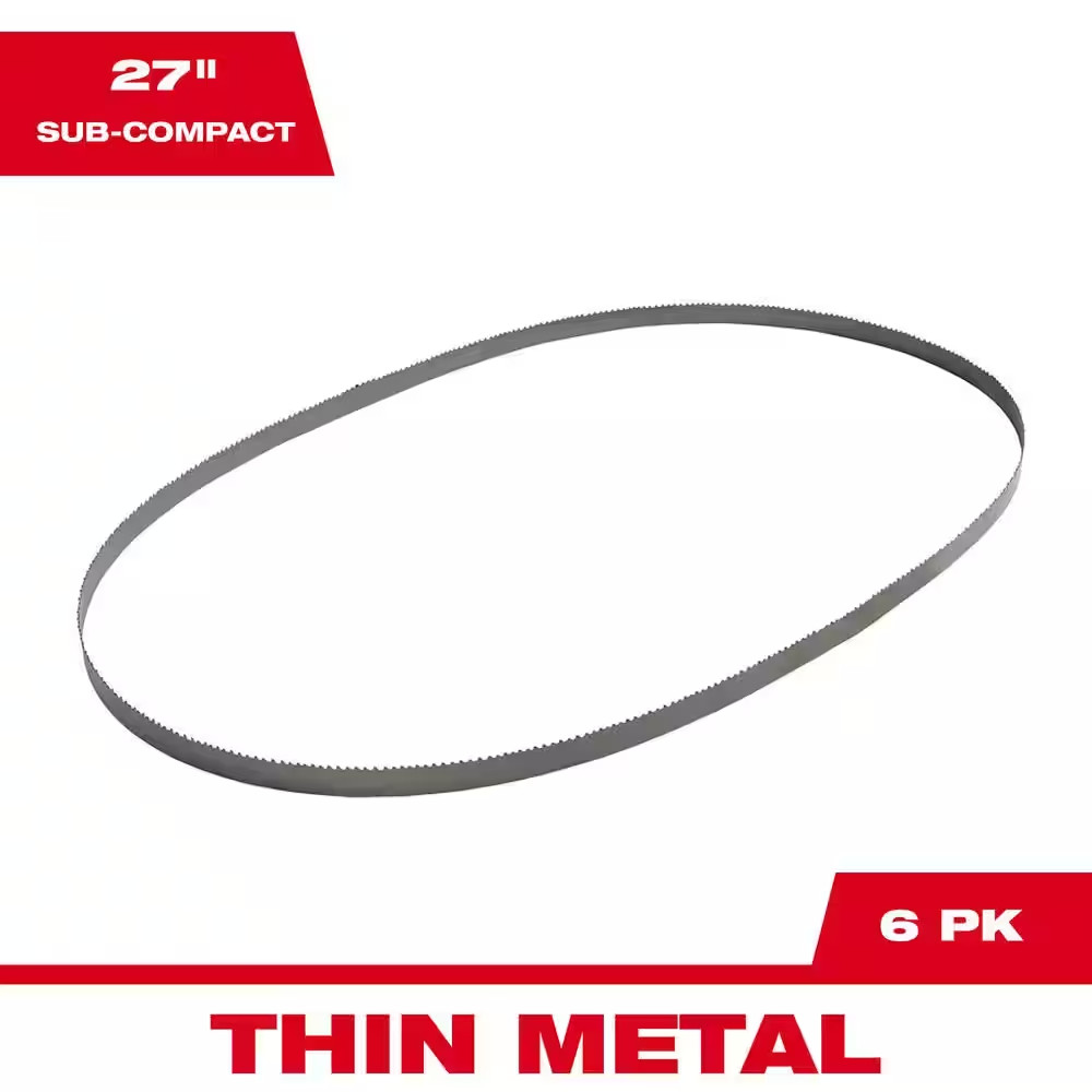 27 in 18 TPI Sub Compact Bi-Metal Band Saw Blade (6-Pack) for M12 Bandsaw